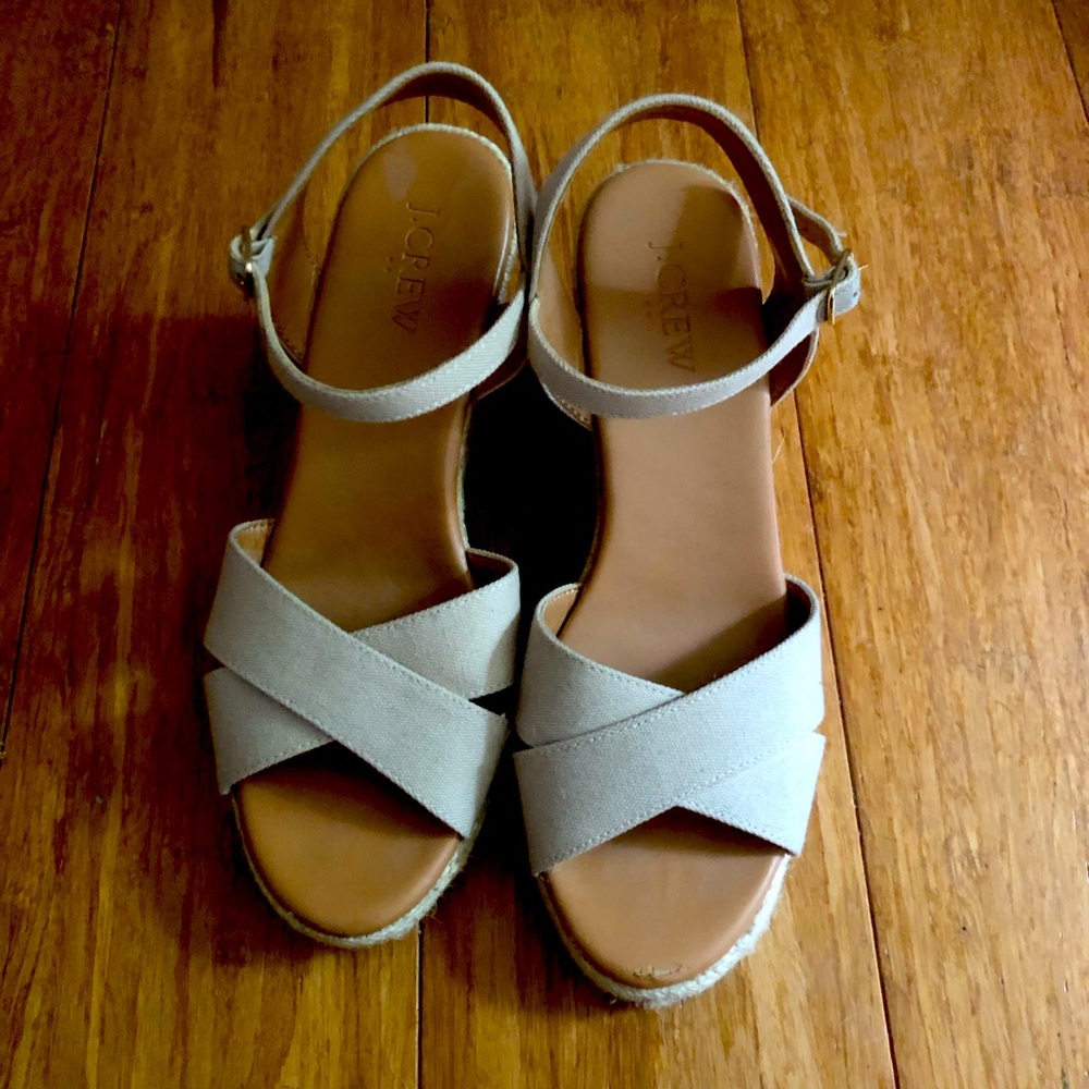 JCrew Strappy espadrilles size 6.5 EUC